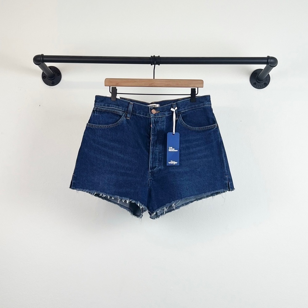 NWT Wrangler High Rise Festival Frayed Denim Shorts - Picture 6 of 10